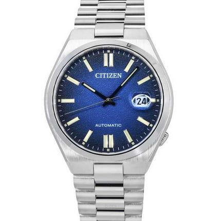 Orologio da uomo automatico Citizen Tsuyosa in acciaio inossidabile con quadrante blu NJ0151-88L