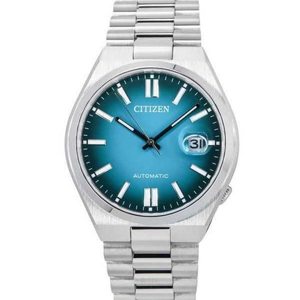 Orologio da uomo automatico Citizen Tsuyosa in acciaio inossidabile con quadrante turchese NJ0151-88X