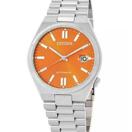 Orologio da uomo Citizen Tsuyosa in acciaio inossidabile con quadrante arancione automatico NJ0151-88Z