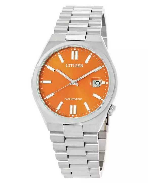 Orologio da uomo Citizen Tsuyosa in acciaio inossidabile con quadrante arancione automatico NJ0151-88Z
