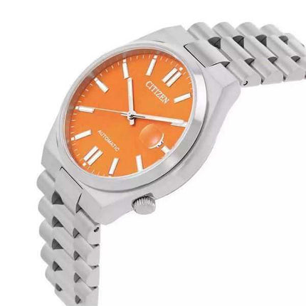 Orologio da uomo Citizen Tsuyosa in acciaio inossidabile con quadrante arancione automatico NJ0151-88Z