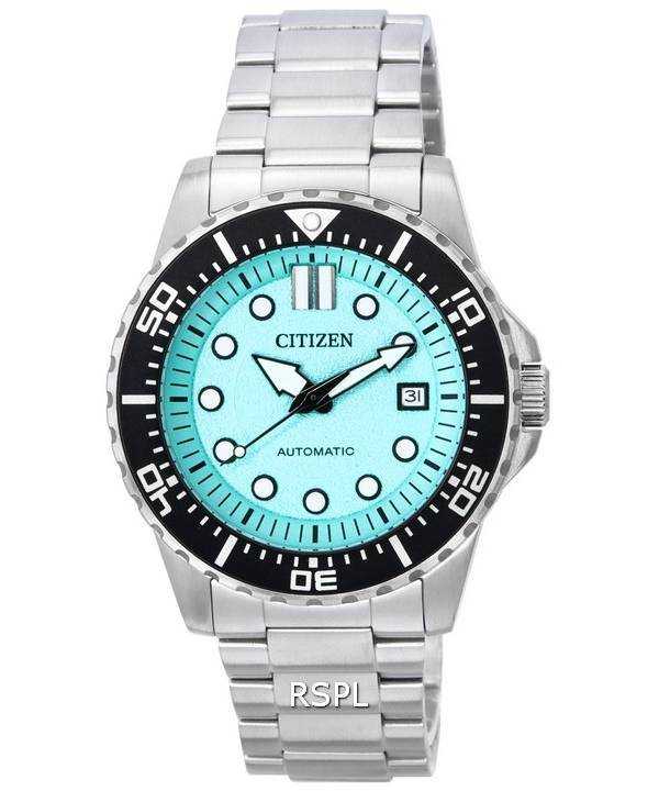 Orologio da uomo Citizen Urban meccanico in acciaio inossidabile quadrante blu acqua automatico NJ0170-83X 100M