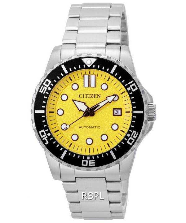 Orologio da uomo Citizen Urban meccanico quadrante giallo automatico NJ0170-83Z 100M