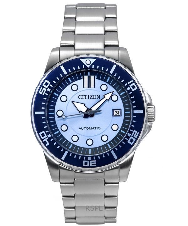 Orologio da uomo Citizen Limited Edition in acciaio inossidabile con quadrante blu automatico NJ0178-81M 100M