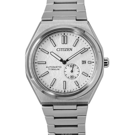 Orologio da uomo Citizen Zenshin Super Titanium con quadrante argento automatico NJ0180-80A 100M