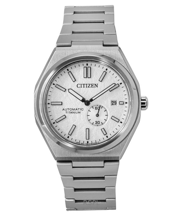 Orologio da uomo Citizen Zenshin Super Titanium con quadrante argento automatico NJ0180-80A 100M