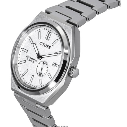 Orologio da uomo Citizen Zenshin Super Titanium con quadrante argento automatico NJ0180-80A 100M