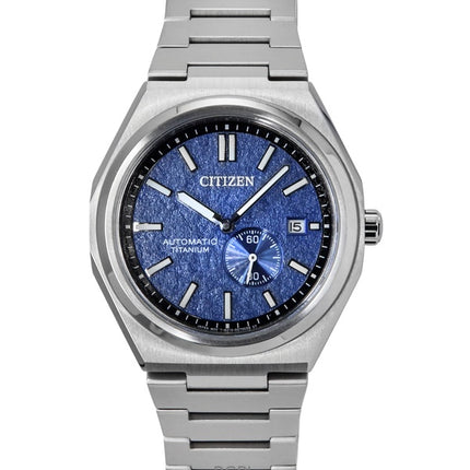 Orologio da uomo Citizen Zenshin Super Titanium con quadrante blu automatico NJ0180-80L 100M