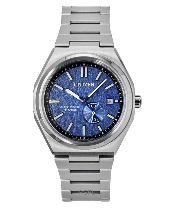 Orologio da uomo Citizen Zenshin Super Titanium con quadrante blu automatico NJ0180-80L 100M