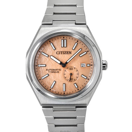 Orologio da uomo Citizen Zenshin Super Titanium con quadrante arancione automatico NJ0180-80Z 100M