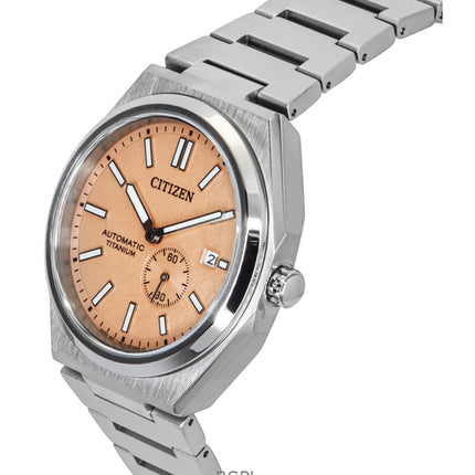 Orologio da uomo Citizen Zenshin Super Titanium con quadrante arancione automatico NJ0180-80Z 100M