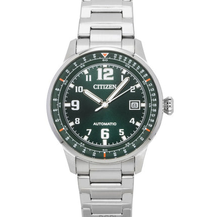 Orologio da uomo Citizen Urban Military in acciaio inossidabile con quadrante verde automatico NJ0190-51X 100M