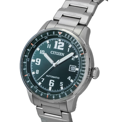 Orologio da uomo Citizen Urban Military in acciaio inossidabile con quadrante verde automatico NJ0190-51X 100M