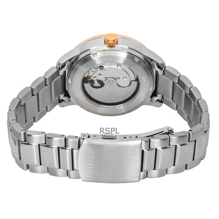 Orologio da uomo Citizen in acciaio inossidabile con quadrante verde automatico NJ0196-80X 100M