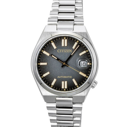Orologio da uomo Citizen Tsuyosa in acciaio inossidabile con quadrante nero automatico NJ0200-50E