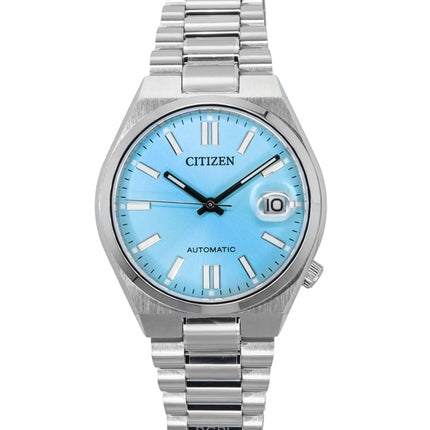 Orologio da uomo Citizen Tsuyosa in acciaio inossidabile con quadrante blu chiaro automatico NJ0200-50L