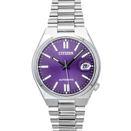 Orologio da uomo Citizen Tsuyosa in acciaio inossidabile con quadrante viola Sunray, automatico, NJ0200-50W