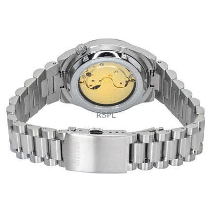 Orologio da uomo Citizen Tsuyosa in acciaio inossidabile con quadrante viola Sunray, automatico, NJ0200-50W