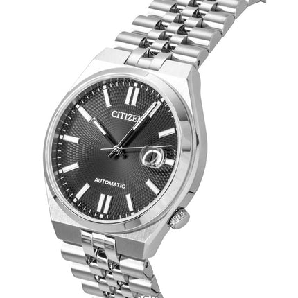 Orologio da uomo Citizen Tsuyosa 60 in acciaio inossidabile con quadrante nero automatico NK0020-55E