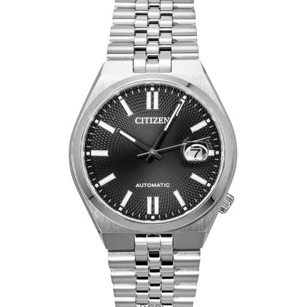 Orologio da uomo Citizen Tsuyosa 60 in acciaio inossidabile con quadrante nero automatico NK0020-55E