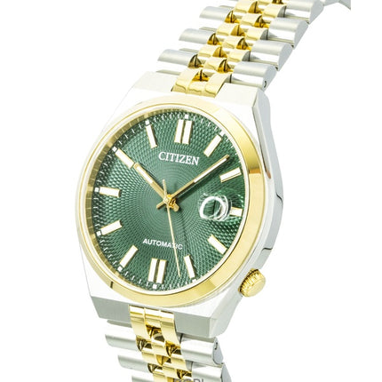 Orologio da uomo Citizen Tsuyosa 60 bicolore in acciaio inossidabile con quadrante verde automatico NK0024-54X