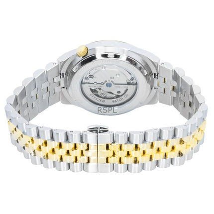 Orologio da uomo Citizen Tsuyosa 60 bicolore in acciaio inossidabile con quadrante verde automatico NK0024-54X