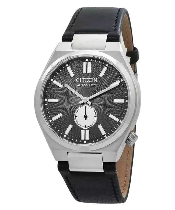 Orologio da uomo Citizen Tsuyosa Small Second con cinturino in pelle e quadrante grigio automatico NK5010-01H