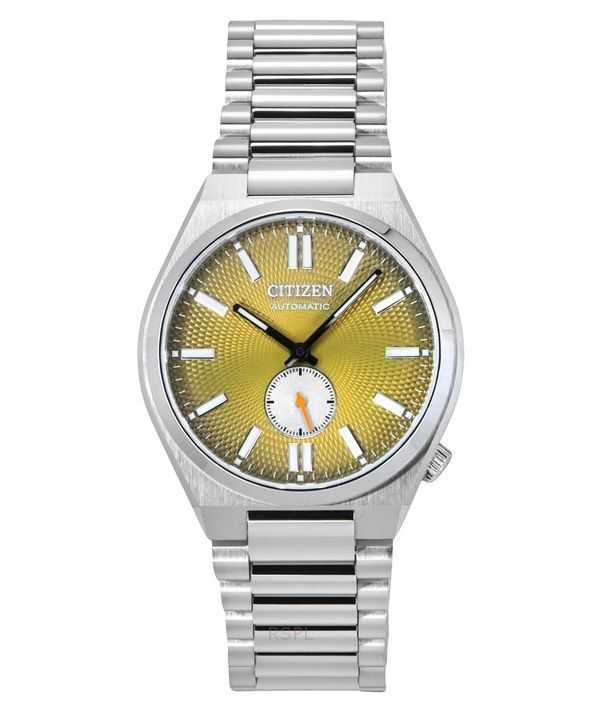 Orologio da uomo Citizen Tsuyosa Small Second in acciaio inossidabile con quadrante verde testurizzato automatico NK5010-51X