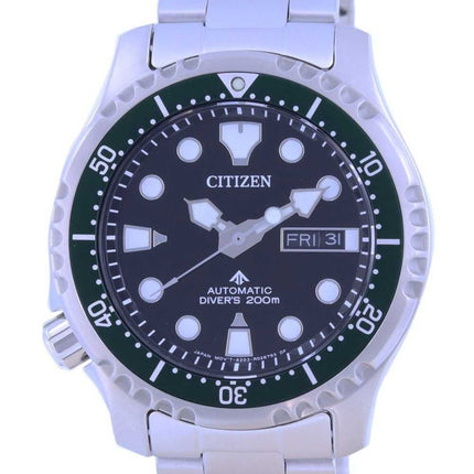 Orologio da uomo Citizen Promaster quadrante nero in acciaio inossidabile automatico NY0084-89E 200M da uomo