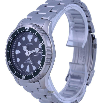 Orologio da uomo Citizen Promaster quadrante nero in acciaio inossidabile automatico NY0084-89E 200M da uomo