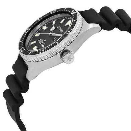 Orologio da uomo Citizen Promaster con cinturino in caucciù quadrante nero automatico Diver&#39;s NY0120-01E 200M