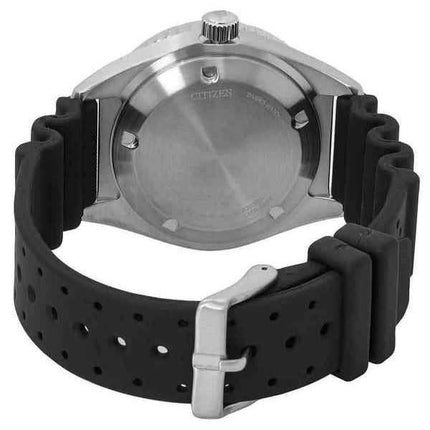 Orologio da uomo Citizen Promaster con cinturino in caucciù quadrante nero automatico Diver&#39;s NY0120-01E 200M