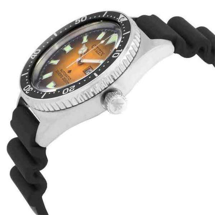 Orologio da uomo Citizen Promaster Marine cinturino in caucciù quadrante arancione automatico Diver NY0120-01Z 200M