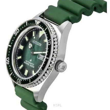 Orologio da uomo Citizen Promaster con cinturino in poliuretano e quadrante verde, automatico, subacqueo NY0121-09X 200M