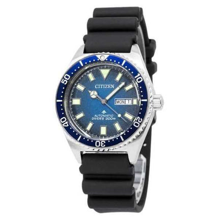 Orologio da uomo Citizen Promaster con cinturino in gomma e quadrante blu, automatico, subacqueo NY0129-07L 200M