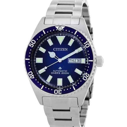 Orologio da uomo Citizen Promaster Mechanical in acciaio inossidabile con quadrante blu automatico subacqueo NY0129-58L 200M