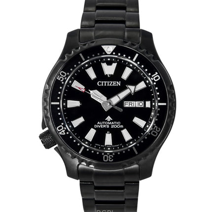 Orologio da uomo Citizen Promaster in acciaio inossidabile con quadrante nero, automatico, subacqueo NY0135-80E 200M
