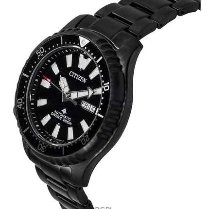 Orologio da uomo Citizen Promaster in acciaio inossidabile con quadrante nero, automatico, subacqueo NY0135-80E 200M