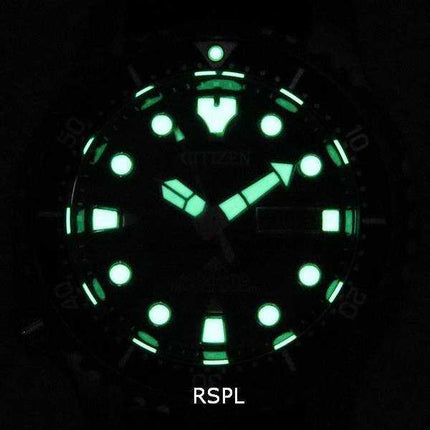 Orologio da uomo Citizen Promaster cinturino in silicone quadrante blu automatico subacqueo NY0141-10L 200M