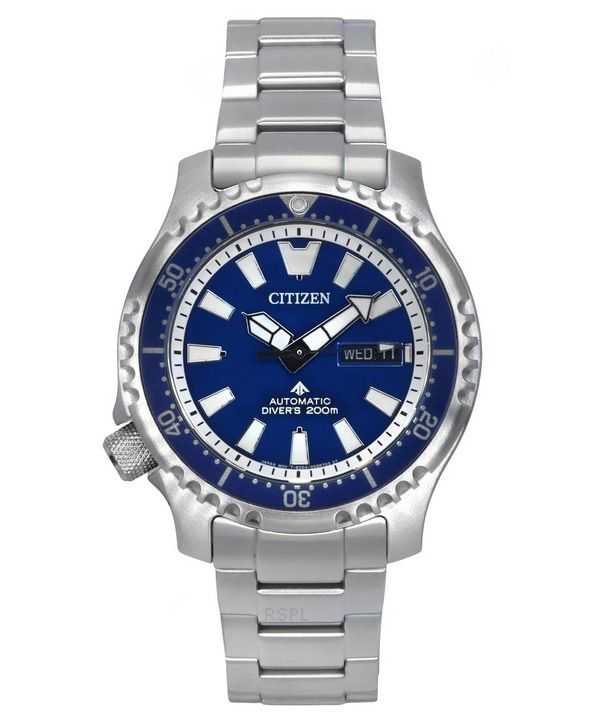 Orologio da uomo Citizen Promaster Marine Limited Edition quadrante blu automatico subacqueo NY0161-63L 200M con cinturino extra