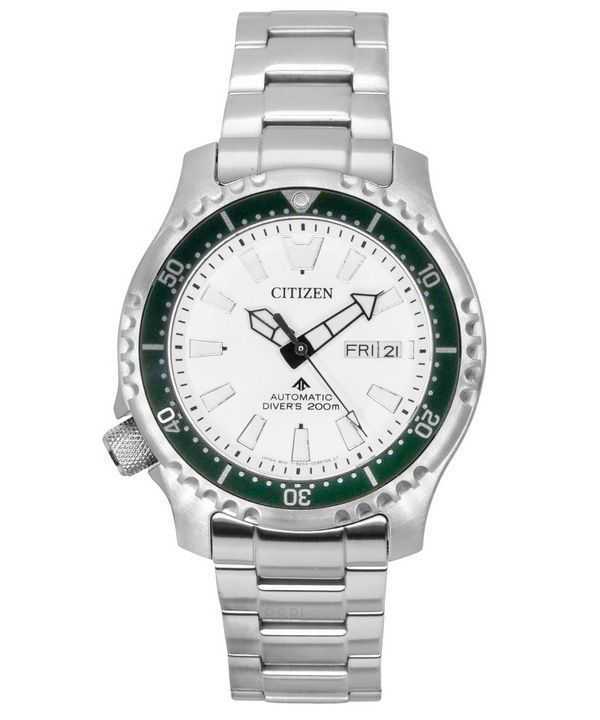 Orologio da uomo Citizen Promaster Marine Limited Edition quadrante bianco automatico subacqueo NY0168-64A 200M con cinturino ex