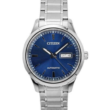 Orologio da uomo Citizen in acciaio inossidabile con quadrante blu automatico NY4058-79L