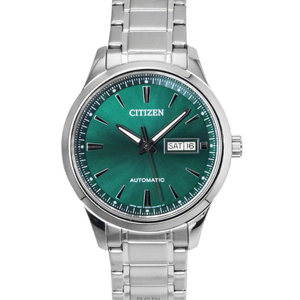 Orologio da uomo Citizen in acciaio inossidabile con quadrante verde automatico NY4058-79X