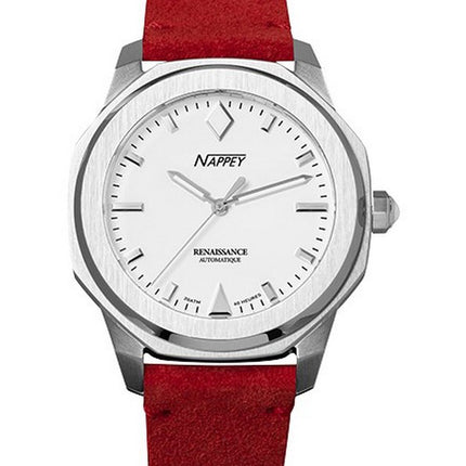 Orologio unisex Nappey Renaissance in acciaio e bianco automatico NY41-AD2M-3B6A 200M