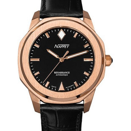 Orologio Nappey Renaissance in oro rosa e bianco automatico NY41-BD2M-1B3A 200M unisex