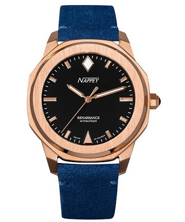 Orologio Nappey Renaissance in oro rosa e bianco automatico NY41-BD2M-3B4A 200M unisex