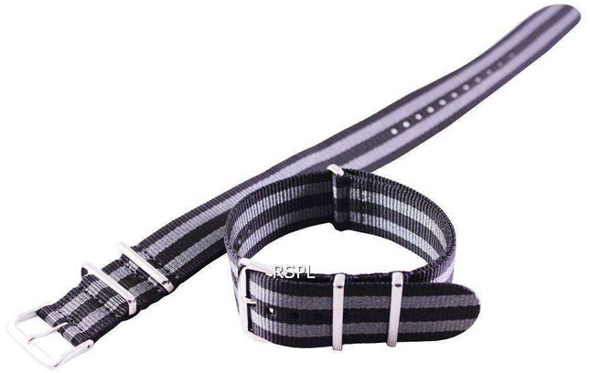 Ratio Cinturino Orologio Nato Grigio E Nero 22mm