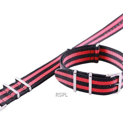 Rapporto Cinturino Nato Rosso E Nero 22mm