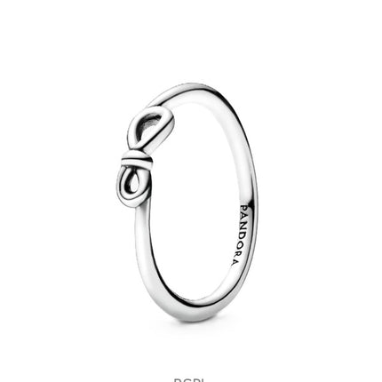 Anello Pandora Infinity Knot con argento sterling bianco P-198898C00-54 da donna