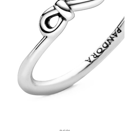 Anello Pandora Infinity Knot con argento sterling bianco P-198898C00-54 da donna